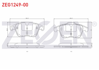 Fren Disk Balata Ön ZEGEN ZEG1249-00   425362 425397 425477 4253 62 4253 97 1609987980 16 099 879 80 E172338 4254 77