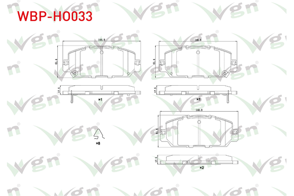 Fren Disk Balata Ön WGN WBP-HO033