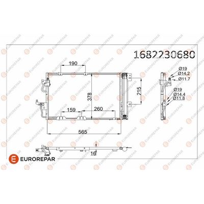 Klima Radyatörü  Opel Zafira B (2005->)  EUROREPAR 1682230680