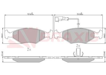 Fren Disk Balata Ön BRAXIS AA0603  9947917 7078947 9947457 99469 9946996