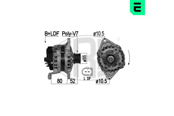 Alternatör  Iveco Daily Kargo Aracı  (Sommer)(2006->)  ERA 209057A