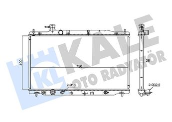 Su Radyatörü  KALE 347725  17118672104 17117618807 19010RZPG51 19010-RZP-G51