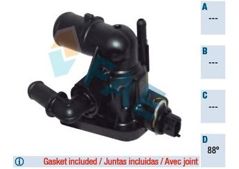 Termostat 88 °C  ZENON FI8400  55206391 1338358 1336CL 0055206391 1336 CL 1724221 BS518575AA BS51-8575-AA 1336.CL 17690M68L10 17690-M68L10 17690M68L10000 17690-M68L10-000