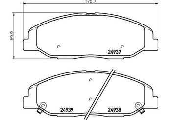 Fren Disk Balata Ön BREMBO P 09 016  22825195 19421287 25814699 9074788