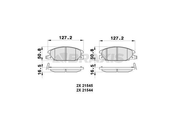 Fren Disk Balata Ön Opel Campo (1992->)  BRAXIS AB0296
