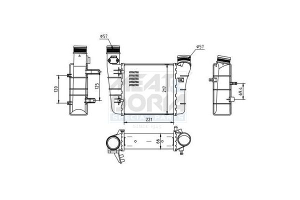 Turbo Radyatörü  Audi A4 Cabriolet (8H)(01.2006->)  MAHER 10764