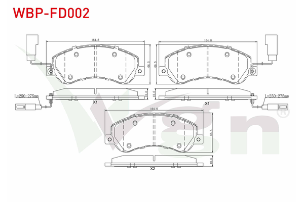 Fren Disk Balata Ön WGN WBP-FD002