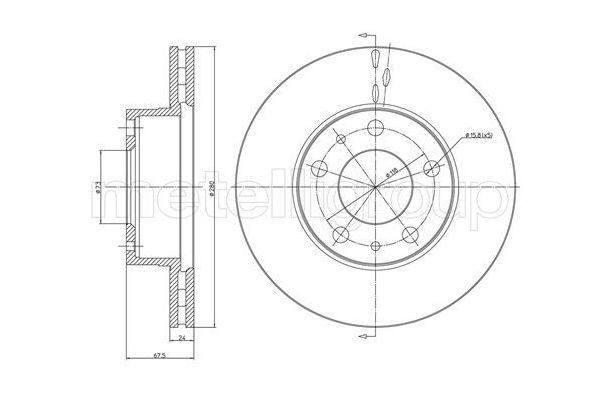 Fren Disk Ayna Ön Sağ ve Sol METELLI 23-0340