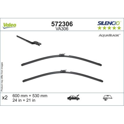 Silecek Süpürgesi Ön  600/530 mm - 24/21 inç VALEO 572306
