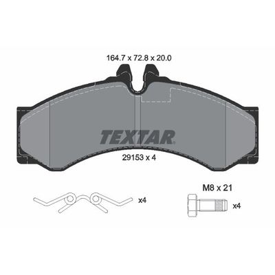 Fren Disk Balata Ön veya Arka Volkswagen LT P.Van/Minibüs (01.1996->2006)  TEXTAR 2915301