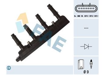 Ateşleme Bobini  ASPART 2ICO1087  1208096 25195107 25198623 55575499 55 575 499 55573735 55577898 55579072 1208092 12 08 092 1208093 12 08 093 12 08 096 1208123 12 08 123 95528319