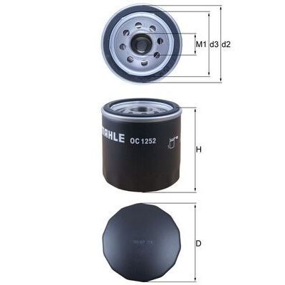Yağ Filtresi  Ford Transit Otobüs (TTG)(2013->2019)  MAHLE OC 1252