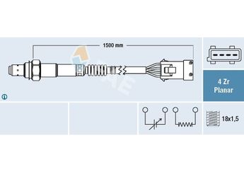 Oksijen (Lambda) Sensörü  FAE 77622  4571477 9197773 91 97 773 45 71 477