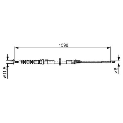 El Fren Teli Arka Sağ veya Sol Volkswagen Jetta VI (162)(10.2010->)  BOSCH 1 987 482 379