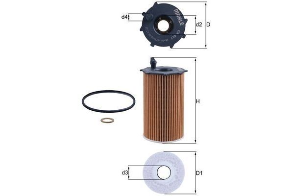 Yağ Filtresi  MAHLE OX 417D