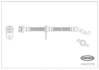 Fren Hortumu Ön Sağ veya Sol CAVO C901 583A  5155057K00