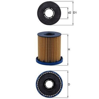 Yağ Filtresi  Opel Astra K HB (09.2015->)  MAHLE OX 1350