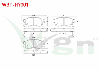 Fren Disk Balata Ön WGN WBP-HY001  