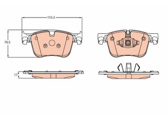 Fren Disk Balata Ön TRW GDB2193  1678168480 16 781 684 80 1623162380 16 231 623 80 1636925480 16 369 254 80