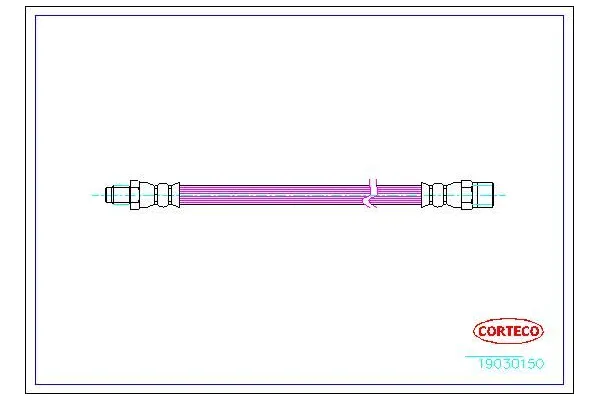 Fren Hortumu Arka Sağ veya Sol Mercedes Vito P.Van (638)(02.1996->)  WALBURG WBH0346