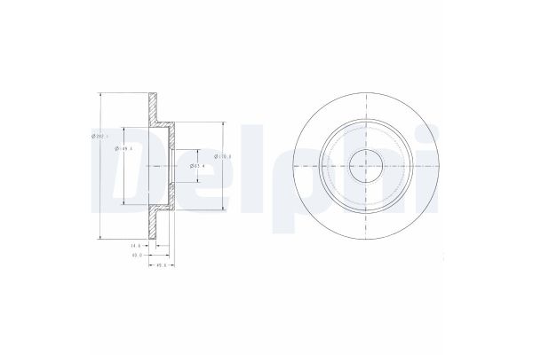 Fren Disk Ayna Arka Sağ ve Sol Nissan Primera Traveller [SW] (P12)(12.2001->)  DELPHI BG3761