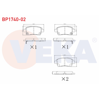 Fren Disk Balata Ön VEKA BP1740-02
