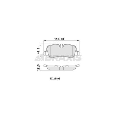 Fren Disk Balata Arka Land Rover Range Rover (LM)(01.2002->)  BRAXIS AA0216