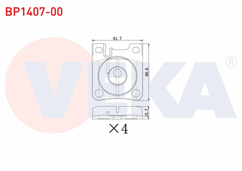 Fren Disk Balata Arka VEKA BP1407-00  