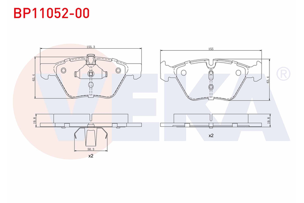 Fren Disk Balata Ön BMW 3 Serisi Coupe (E92)(2006->)  VEKA BP11052-00