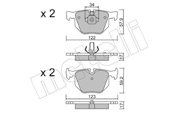 Fren Disk Balata Arka BMW 7 Serisi (E65/E66)(2001->)  FROW 804.1102.001