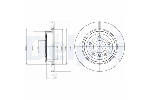 Fren Disk Ayna Arka Sağ ve Sol BMW Z4 Serisi Roadster (E89)(2009->)  DELPHI BG4223C