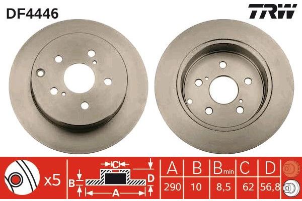Fren Disk Ayna Arka Sağ ve Sol Toyota Corolla Verso (R1)(2004->)  AYD 50495