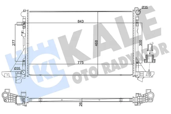 Su Radyatörü  Nissan Interstar P.Van (12.2021->)  VEKA 16-3552