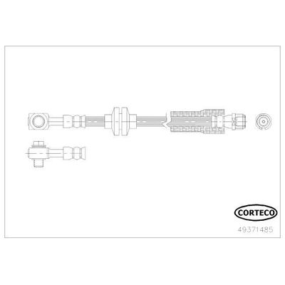 Fren Hortumu Ön Sağ veya Sol Opel Ampera (07.2011->)  CORTECO 49371485