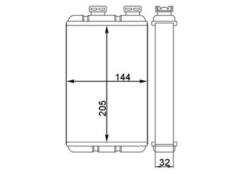 Kalorifer Radyatörü  MAHLE AH 86 000S  64118372771 8372771 8 372 771