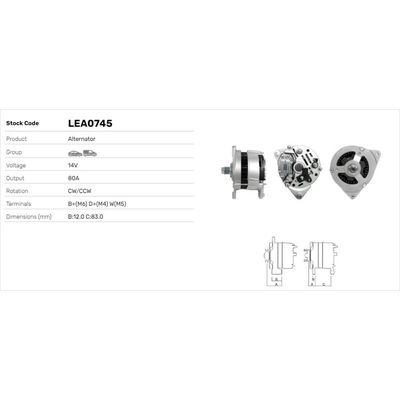 Alternatör  LUCAS ELEKTRIK LEA0745