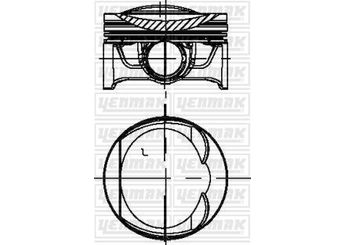 Piston (82.51MM-STD)  YENMAK 31-04295-000  6H107065BF 06H107065BF 6H107065CP 06H107065CP 6H107065DF 06H107065DF