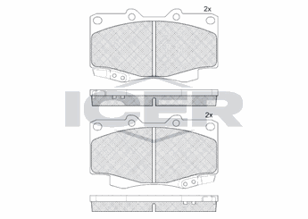 Fren Disk Balata Ön OTOZONE FDO9174-R  44650K020 44650K140 44650J140 04465-0J140 04465-0K020 4465YZZDV 04465-YZZDV