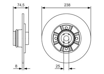 Fren Disk Ayna Arka Sağ ve Sol BOSCH 0 986 479 A48  7701204901 7701204294