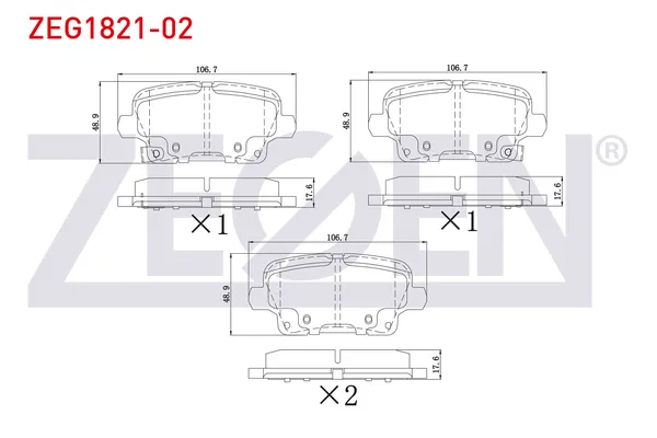 Fren Disk Balata Arka Opel Insignia B Grand Sport (2017->)  ZEGEN ZEG1821-02