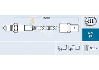 Oksijen (Lambda) Sensörü  FAE 75158  3F906262B 03F906262B 3F906262 03F 906 262 03F 906 262 B 3L906262A 03L 906 262 A