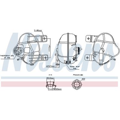 Radyatör Yedek Su Deposu  Fiat Punto (299) Van (2013->)  NISSENS 996250