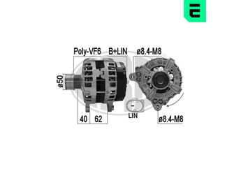 Alternatör  ERA 209614  4E903015D 04E 903 015 D 4E903015DX 04E 903 015 DX 4E903015E 04E 903 015 E 4E903015EX 04E 903 015 EX 4E903021P 04E 903 021 P 4E903021PX 04E 903 021 PX 4E903021Q 04E 903 021 Q 4E903021QX 04E 903 021 QX
