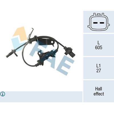 Abs Sensörü Ön Sağ Honda Accord Tourer (CW)(09.2008->)  HELLA 6PU 358 218-921