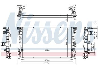 Su Radyatörü  NISSENS 606230  1301SQ 17118474824 17118576506 17118590047 8474824 8576506 8590047