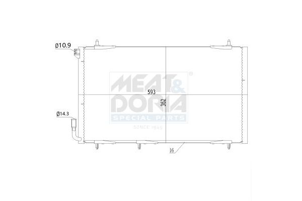 Klima Radyatörü  Peugeot 206 Sedan (09.2006->)  VEKA 43-3305