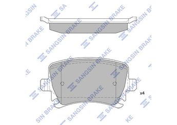 Fren Disk Balata Arka SANGSIN SP2099  3C0698451D 1K0698451G 4F0698451D 1K0698451 1K0698451B 1K0698451D 1K0698451E 1K0698451F 1K0698451H 1K0698451K 3C0698451B 4F0698451A 4F0698451B 4F0698451E 8E0698451F 8E0698451J 8E0698451M JZW698451D