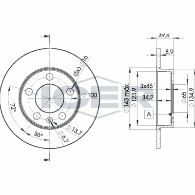Fren Disk Ayna Arka Sağ ve Sol DELPHI BG3034C