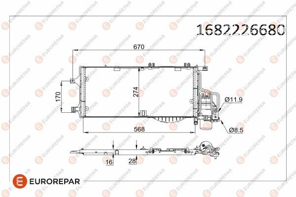 Klima Radyatörü  Opel Corsa C (2003->)  PSA ORJINAL 1682226680