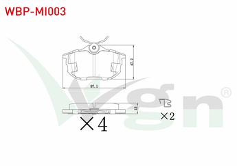 Fren Disk Balata Arka WGN WBP-MI003  